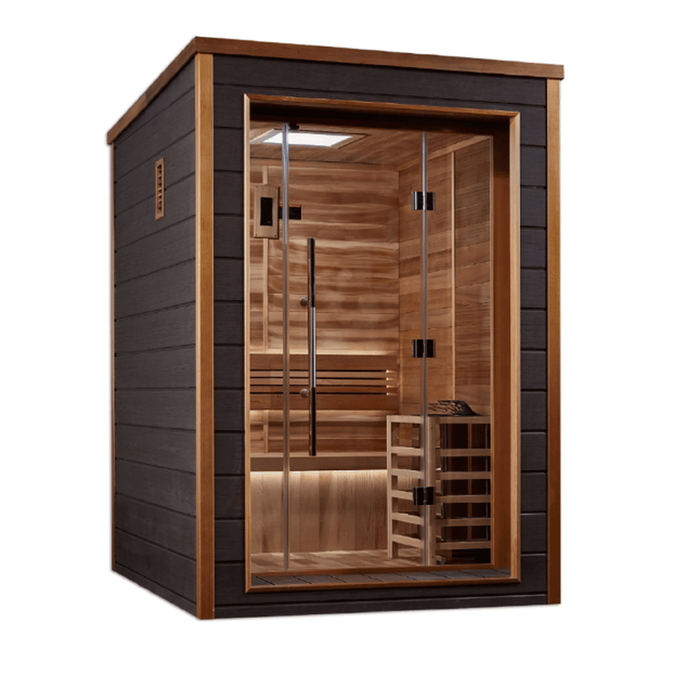 Golden Designs Savonlinna 3 Person Outdoor Traditional Sauna (GDI-8503-01) - Canadian Red Cedar Interior